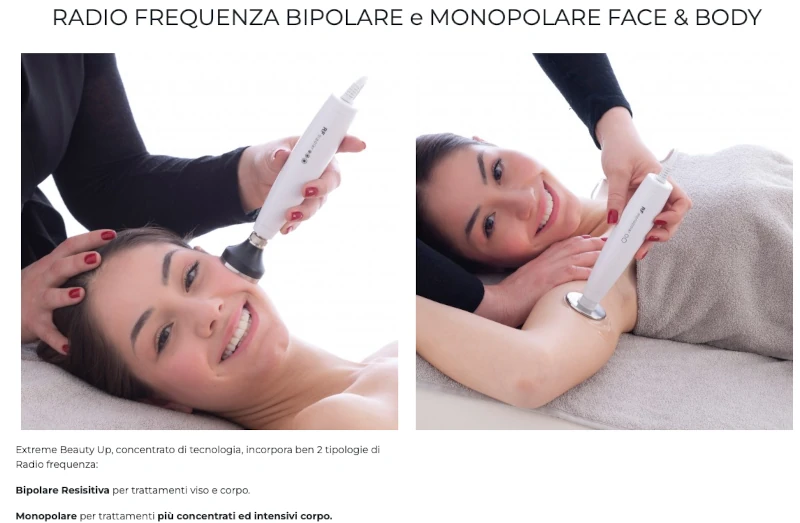 radiofrequenza bipolare e monocolore viso e corpo